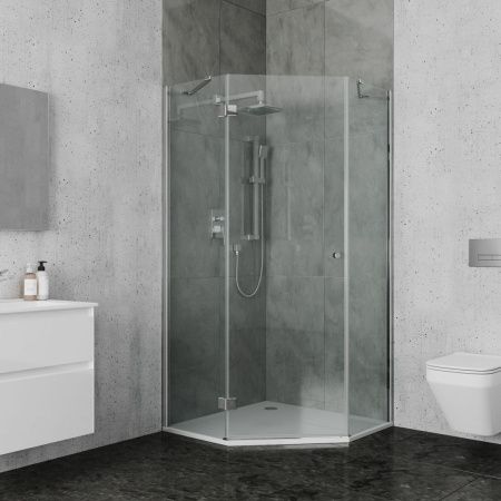 Душевая дверь Ambassador Benefit 19021202HB 130х200 стекло прозрачное профиль черный