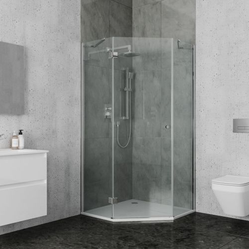 Душевая перегородка Ambassador Walk-in 15034125 120х200 стекло прозрачное/матовое профиль хром - фото 2