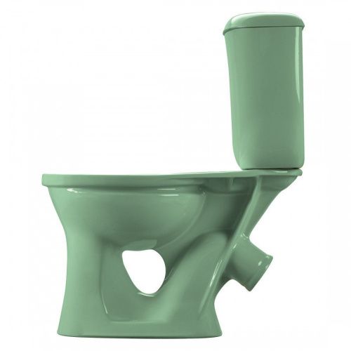 Унитаз-компакт напольный с бачком Santeri Виктория 1P3016S0400BF зеленый с сиденьем каскадный смыв - фото 2