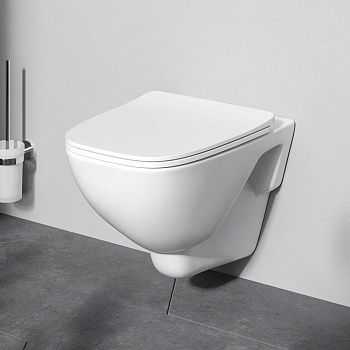 Унитаз подвесной Am.Pm X-Joy C851701SC белый с сиденьем микролифт безободковый каскадный смыв