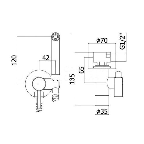 Гигиенический душ со смесителем Webert Sax Evolution SE870303740 белый - фото 3