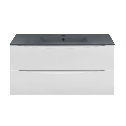 Тумба под раковину Vincea Mia VMC-2MC100GW 100х50 подвесная цвет белый - фото 5
