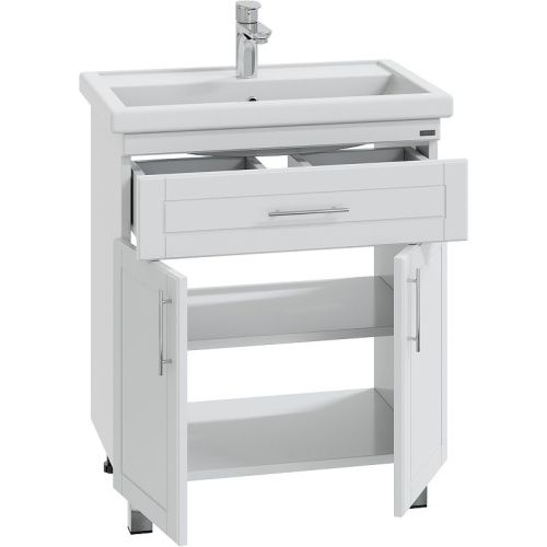 Тумба под раковину СанТа Дублин 223004 70х40 напольная цвет белый - фото 2