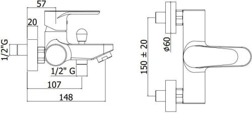 Смеситель для ванны с душем Paffoni Green GR022CR настенный хром - фото 2