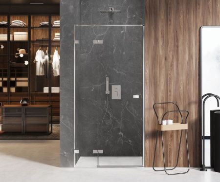 Душевая дверь New Trendy AVEXA EXK-1453 140х200 стекло прозрачное профиль хром