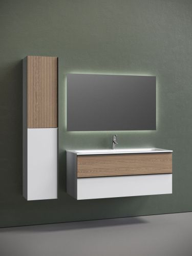 Тумба под раковину Sancos DELTA DL120W 120х40 подвесная цвет коричневый - фото 5