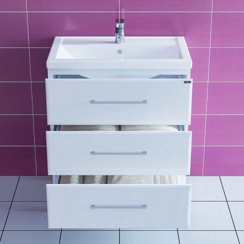 Тумба под раковину СанТа Омега 207039 70х40 напольная цвет белый - фото 2