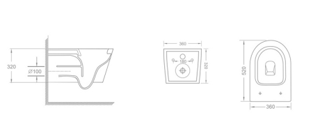 Унитаз подвесной Iberica Blanca Burgos IB.BRG.231.1B1 белый с сиденьем микролифт безободковый каскадный смыв