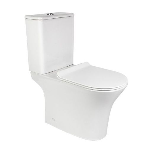 Унитаз напольный с бачком Bond Oval F06-00 белый с сиденьем безободковый душевой смыв