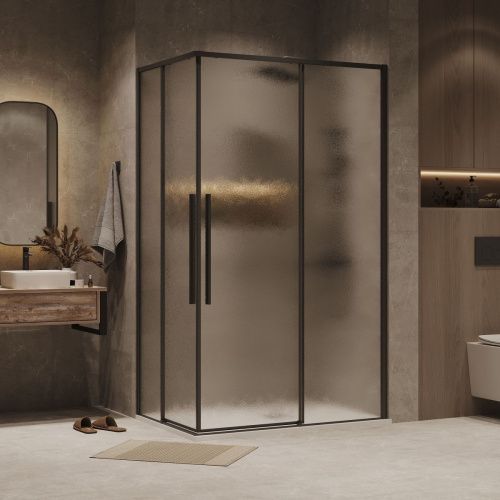 Душевой уголок Grossman Galaxy 300.K33.01.1110.21.02 110х100 стекло прозрачное профиль черный без поддона - фото 3