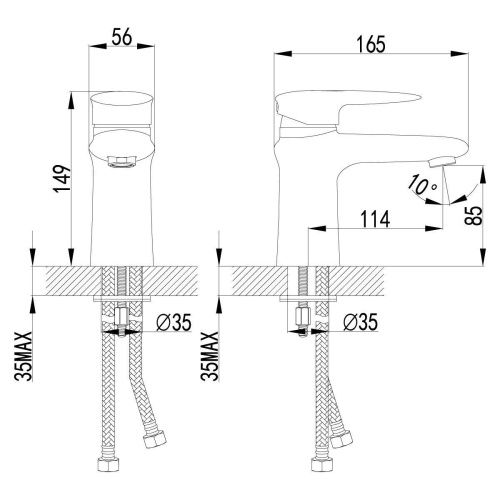 Смеситель LeMark Status LM4406C на раковину хром - фото 3
