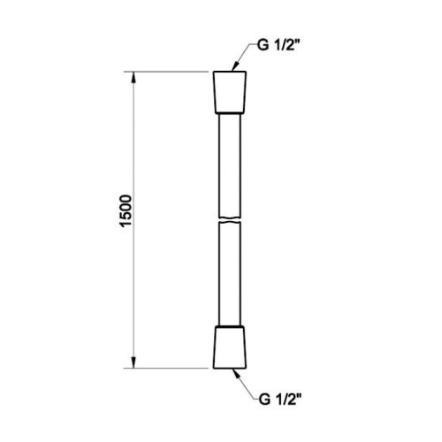 Душевой шланг Gessi Technical Accessories 01637#707 черный - фото 2
