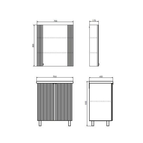 Зеркало-шкаф Comforty Лима 00-00006135CF 70х80 подвесной цвет белый - фото 2