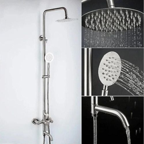 Душевая стойка D-Lin H10A22 настенная цвет серый - фото 3