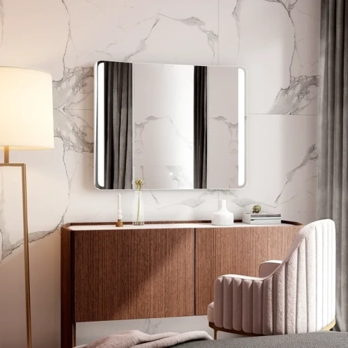 Зеркало с подсветкой Art&Max TRENTO AM-Tre-1000-800-DS-F 100х80 подвесное - фото 2