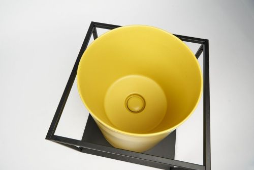 Раковина из сантехнического фарфора Galassia Core 7305OC 40х40 напольная цвет желтый - фото 3