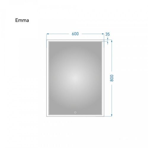 Зеркало с подсветкой Alavann Emma ALV0063001 60х80 подвесное - фото 4