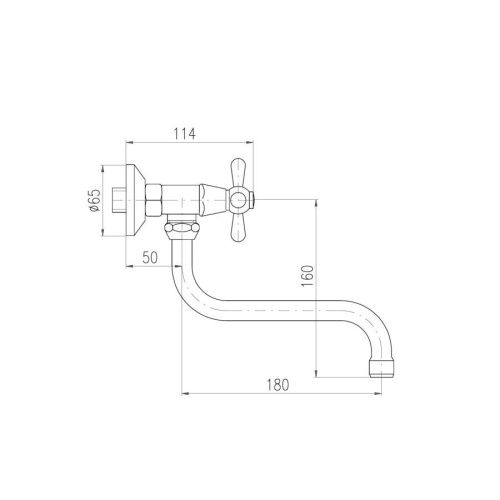 Смеситель для кухни RavSlezak Morava Retro MK301.5/21BZ на мойку белый/золото - фото 2