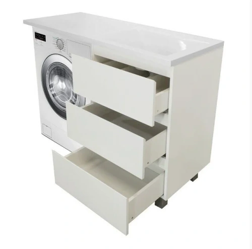 Тумба с раковиной Эстет Dallas Luxe ФР-00009839 80х50 напольная цвет белый - фото 4