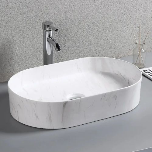 Раковина из сантехнического фарфора Cerutti SPA CR0055B MMW1 50х40 накладная цвет белый без отверстий под смеситель - фото 3