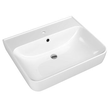 Раковина керамическая Onika Олимпия 4640021061152 60х50 накладная цвет белый 1 отверстие под смеситель