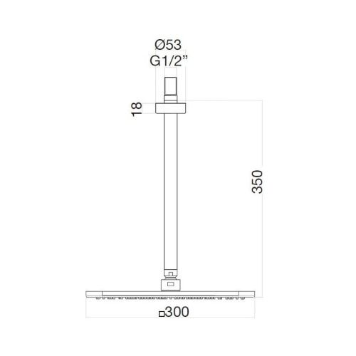 Верхний душ Webert AC0943015 хром - фото 3
