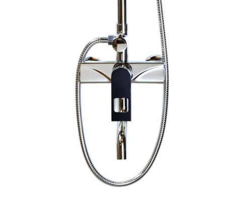 Душевая стойка Bronze de Luxe EL77CB настенная цвет черный/хром - фото 5