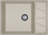 Кухонная мойка Granfest Vertex V-680L топаз 70х50 цвет серый поверхность матовая