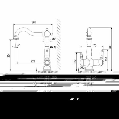 Смеситель для кухни LeMark Villa LM4858B на мойку бронза - фото 3