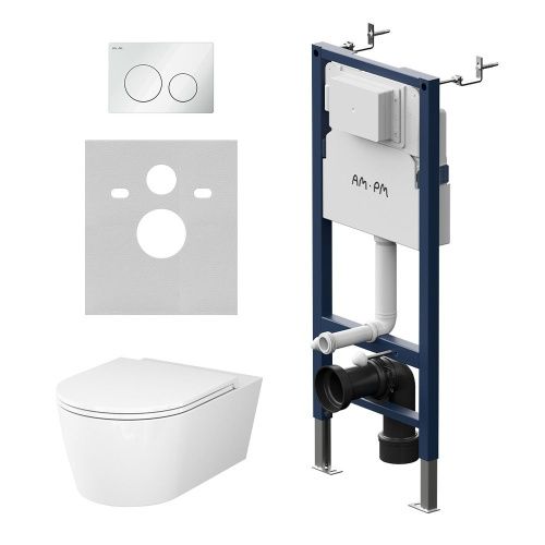 Комплект Комплект унитаз с инсталляцией и клавишей смыва и клавишей смыва Am.Pm Func IS90101.8F1701