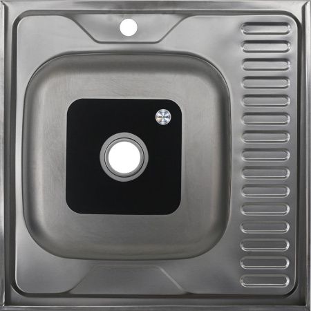 Кухонная мойка Melana 073 t R (*20) 60х60 цвет хром поверхность матовая