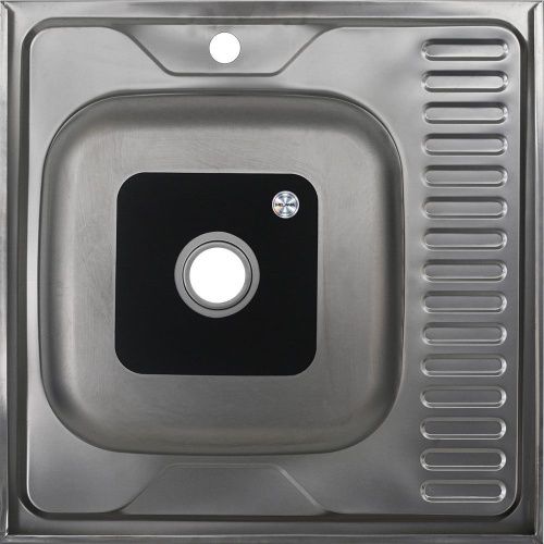 Кухонная мойка Melana 073 t R (*20) 60х60 цвет хром поверхность матовая - фото 3