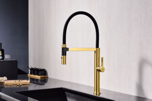 Смеситель для кухни Paulmark LEADER Le214101-BG на мойку золото - фото 5