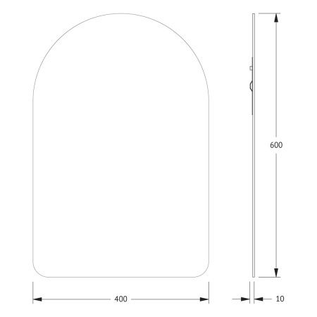 Зеркало Evoform Primary BY 0002 40х60 подвесное