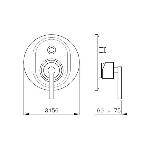 Смеситель для душа Nicolazzi Olympus 3796EXTCR29M встраиваемый в стену хром (внешняя часть) - фото 2