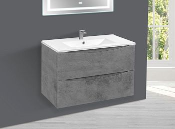Тумба под раковину Vincea Mia VMC-2MC750BT 80х50 подвесная цвет серый