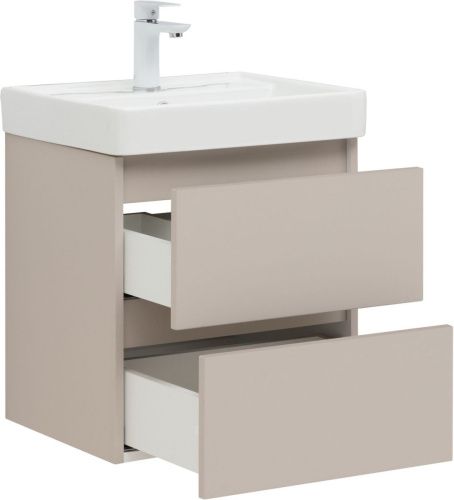 Тумба под раковину Aquanet Вега 2.0 00337940 50х40 подвесная цвет бежевый - фото 4