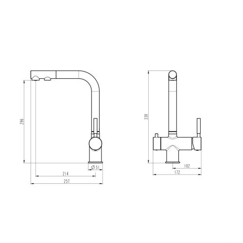 Смеситель для кухни Tokito AISAI TOK-AIS-1021 на мойку хром - фото 4