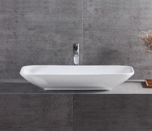 Раковина из сантехнического фаянса CeramaLux 9212 60х40 накладная цвет белый без отверстий под смеситель - фото 5