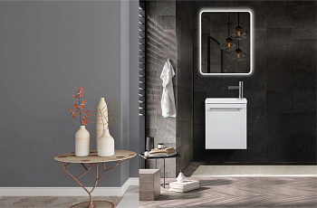 Тумба с раковиной Parly Tight-40 Tight-40 40х20 подвесная цвет белый