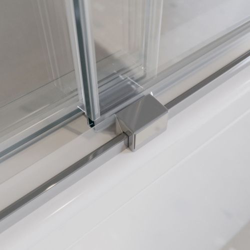 Душевая шторка на ванну Cezares TANDEM-SOFT TANDEM-SOFT-VF-2-180/145-C-Cr-IV 180х145 стекло прозрачное профиль хром ориентация универсальная - фото 4