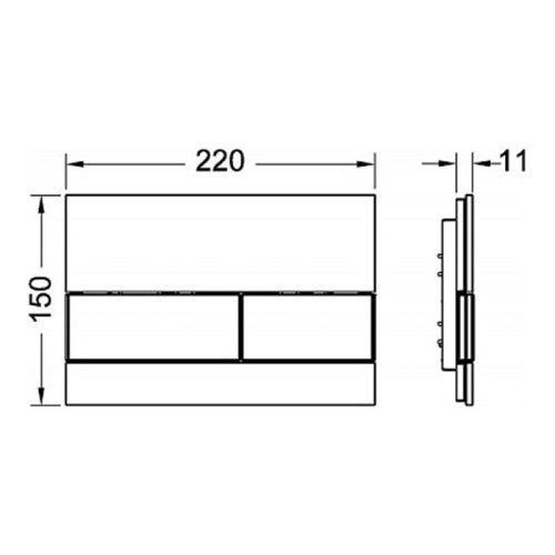 Клавиша смыва механическая Tece TECEsquare 9240802 цвет белый - фото 2