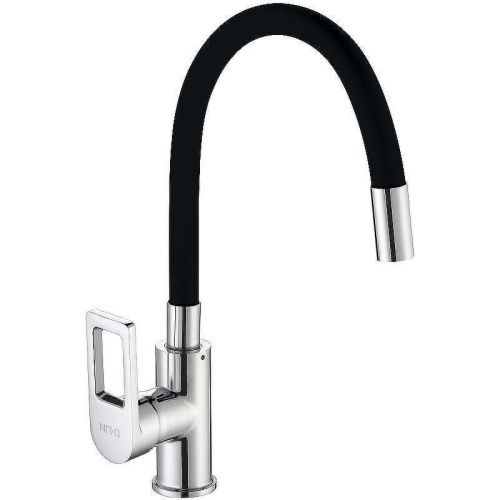 Смеситель для кухни D-Lin D155308-1 на мойку черный/хром - фото 2