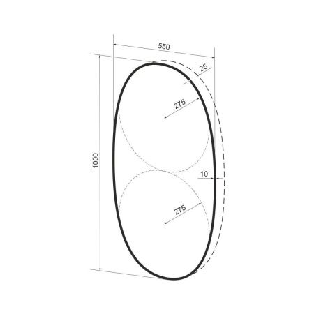 Зеркало с подсветкой Wellsee 7 Rays' Spectrum 172201910 60х100 подвесное