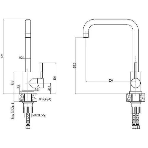 Смеситель для кухни Haiba HB70304-4 на мойку нержавеющая сталь - фото 2