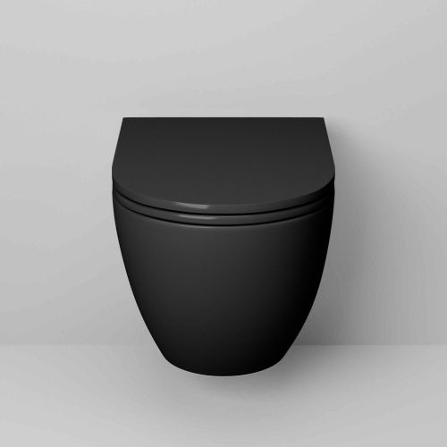 Унитаз подвесной Grossman GR-4457BMS черный с сиденьем микролифт безободковый каскадный смыв - фото 3