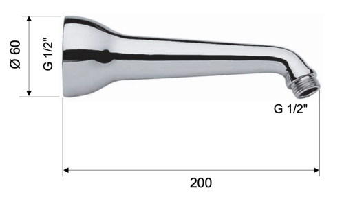 Кронштейн для верхнего душа Remer 34520 хром - фото 2