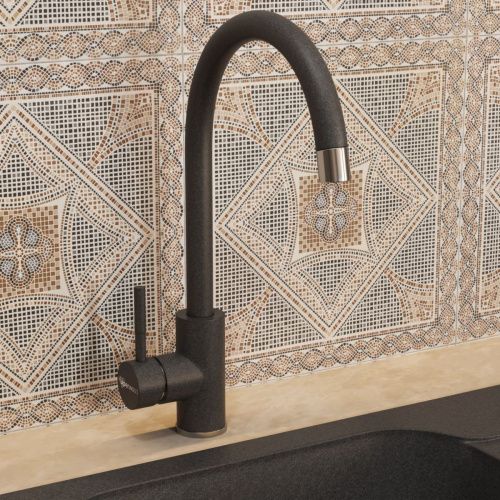 Смеситель для кухни Uperwood Quartz UPD-02-04 UPD-Q-02-04 на мойку черный - фото 4