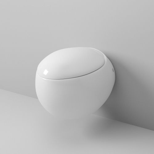 Унитаз подвесной Grossman Санфаянс GR-4442 белый с сиденьем микролифт безободковый каскадный смыв - фото 2