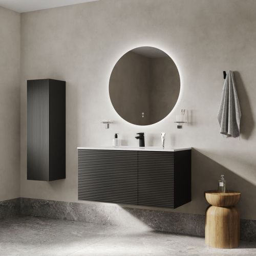 Тумба с раковиной Iddis Bild BIL10G0i95K 100х50 подвесная цвет серый - фото 2